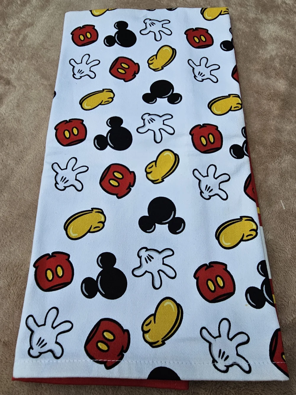 Disney Red, White and Yellow Mickey Mouse Kitchen Towels